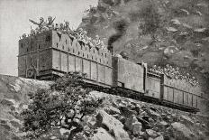 An Armoured Train in Reconnaissance Action Near Kimberley, South Africa During the Second Boer War-Louis Creswicke-Giclee Print