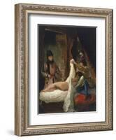 Louis D'Orleans Showing His Mistress, C.1825-26-Eugene Delacroix-Framed Giclee Print