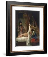 Louis D'Orleans Showing His Mistress, C.1825-26-Eugene Delacroix-Framed Giclee Print