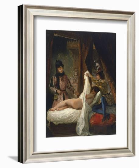 Louis D'Orleans Showing His Mistress, C.1825-26-Eugene Delacroix-Framed Giclee Print