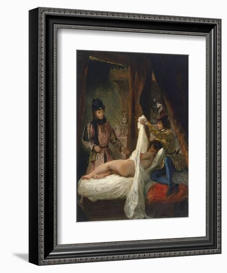 Louis D'Orleans Showing His Mistress, C.1825-26-Eugene Delacroix-Framed Giclee Print