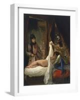 Louis D'Orleans Showing His Mistress, C.1825-26-Eugene Delacroix-Framed Giclee Print