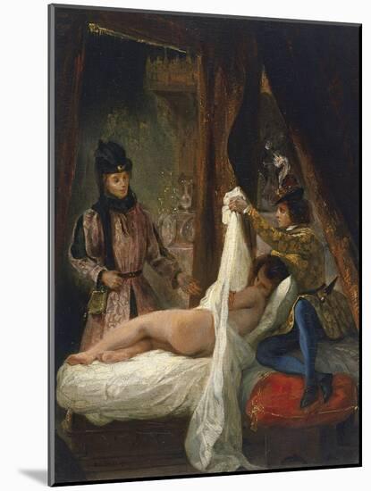 Louis D'Orleans Showing His Mistress, C.1825-26-Eugene Delacroix-Mounted Giclee Print