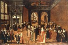Elegant Figures Congregating in a Banqueting Hall-Louis de Caullery-Giclee Print