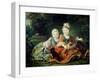 Louis de France Duc de Berry and Louis de France Comte de Provence-Francois Hubert Drouais-Framed Giclee Print