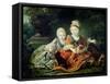 Louis de France Duc de Berry and Louis de France Comte de Provence-Francois Hubert Drouais-Framed Stretched Canvas