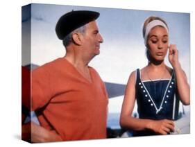 Louis de Funès and Geneviève Grad: Le Gendarme de Saint-Tropez, 1964-Marcel Dole-Stretched Canvas