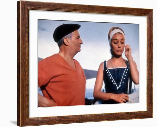 Louis de Funès and Geneviève Grad: Le Gendarme de Saint-Tropez, 1964-Marcel Dole-Framed Photographic Print