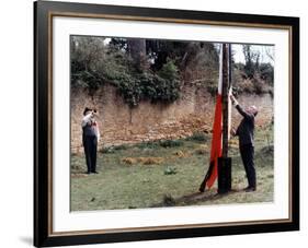 Louis de Funès and Jean Gabin: Le Tatoué, 1968-Marcel Dole-Framed Photographic Print