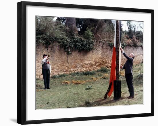 Louis de Funès and Jean Gabin: Le Tatoué, 1968-Marcel Dole-Framed Photographic Print