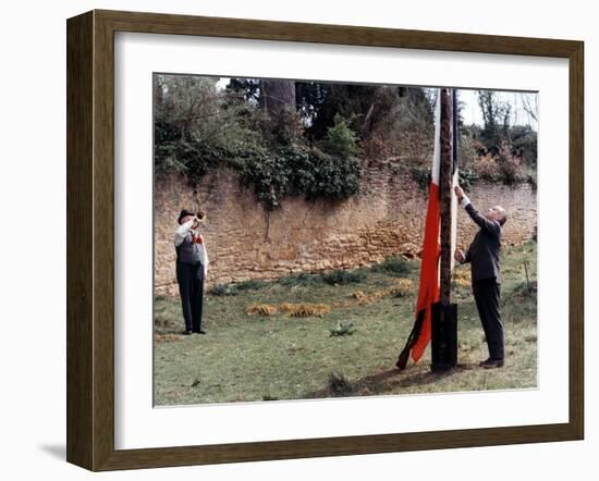 Louis de Funès and Jean Gabin: Le Tatoué, 1968-Marcel Dole-Framed Photographic Print