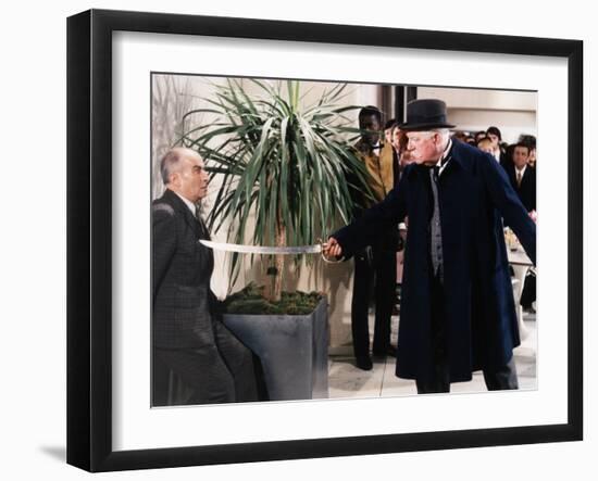 Louis de Funès and Jean Gabin: Le Tatoué, 1968-Marcel Dole-Framed Photographic Print