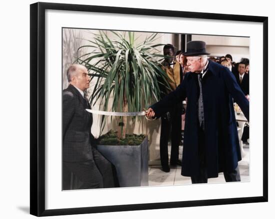 Louis de Funès and Jean Gabin: Le Tatoué, 1968-Marcel Dole-Framed Photographic Print