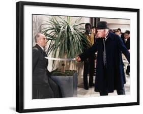 Louis de Funès and Jean Gabin: Le Tatoué, 1968-Marcel Dole-Framed Photographic Print