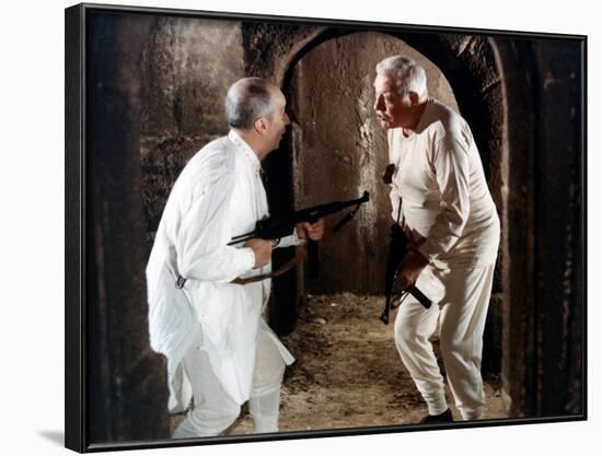 Louis de Funès and Jean Gabin: Le Tatoué, 1968-Marcel Dole-Framed Photographic Print