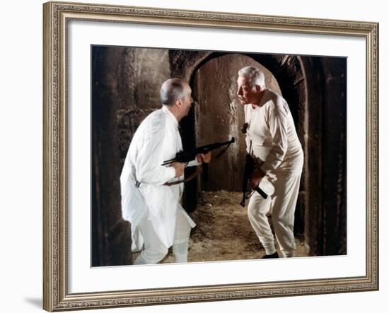 Louis de Funès and Jean Gabin: Le Tatoué, 1968-Marcel Dole-Framed Photographic Print