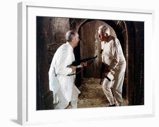 Louis de Funès and Jean Gabin: Le Tatoué, 1968-Marcel Dole-Framed Photographic Print