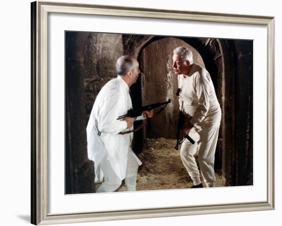 Louis de Funès and Jean Gabin: Le Tatoué, 1968-Marcel Dole-Framed Photographic Print