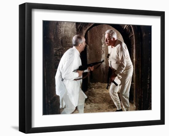 Louis de Funès and Jean Gabin: Le Tatoué, 1968-Marcel Dole-Framed Photographic Print