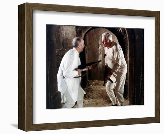 Louis de Funès and Jean Gabin: Le Tatoué, 1968-Marcel Dole-Framed Photographic Print