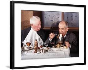 Louis de Funès and Jean Gabin: Le Tatoué, 1968-Marcel Dole-Framed Photographic Print