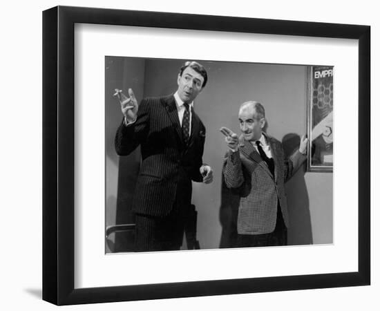Louis de Funès and Jean-Pierre Marielle: Faites Sauter La Banque !, 1963-Marcel Dole-Framed Photographic Print