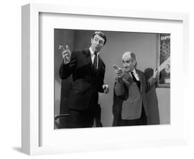 Louis de Funès and Jean-Pierre Marielle: Faites Sauter La Banque !, 1963-Marcel Dole-Framed Photographic Print