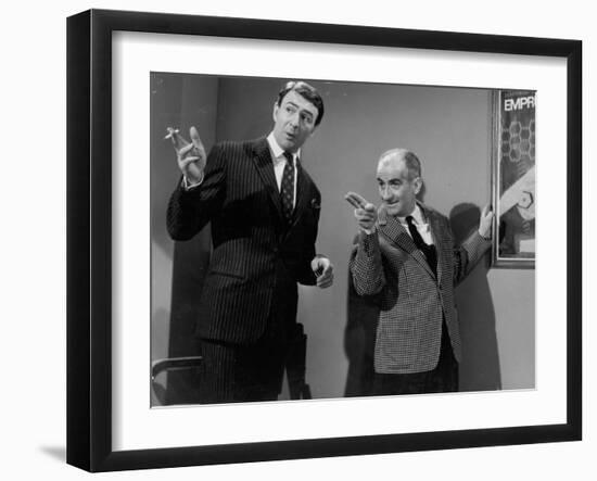 Louis de Funès and Jean-Pierre Marielle: Faites Sauter La Banque !, 1963-Marcel Dole-Framed Photographic Print