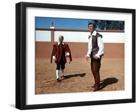 Louis de Funès and Yves Montand: La Folie Des Grandeurs, 1971-Marcel Dole-Framed Photographic Print