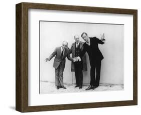 Louis de Funès, and Yves Montandshooting Picture: La Folie Des Grandeurs, 1971-Marcel Dole-Framed Photographic Print