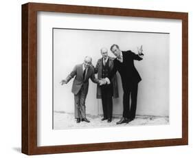 Louis de Funès, and Yves Montandshooting Picture: La Folie Des Grandeurs, 1971-Marcel Dole-Framed Photographic Print