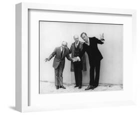 Louis de Funès, and Yves Montandshooting Picture: La Folie Des Grandeurs, 1971-Marcel Dole-Framed Photographic Print