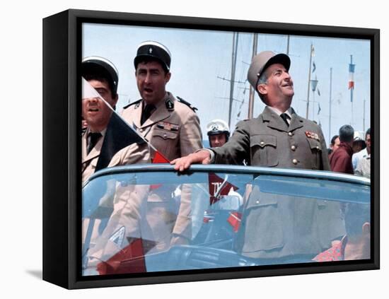 Louis de Funès, Guy Grosso and Michel Modo: Le Gendarme de Saint-Tropez, 1964-Marcel Dole-Framed Stretched Canvas