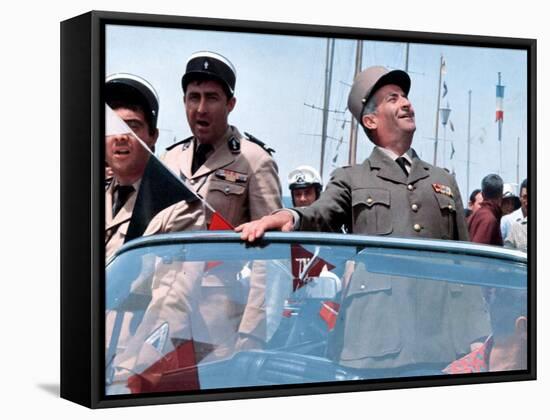 Louis de Funès, Guy Grosso and Michel Modo: Le Gendarme de Saint-Tropez, 1964-Marcel Dole-Framed Stretched Canvas