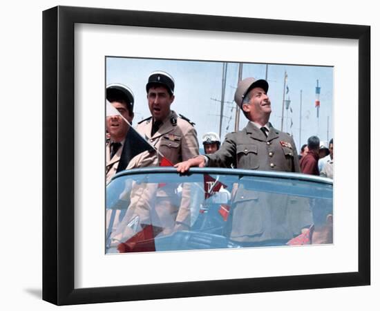 Louis de Funès, Guy Grosso and Michel Modo: Le Gendarme de Saint-Tropez, 1964-Marcel Dole-Framed Photographic Print