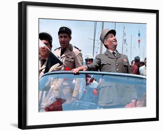 Louis de Funès, Guy Grosso and Michel Modo: Le Gendarme de Saint-Tropez, 1964-Marcel Dole-Framed Photographic Print