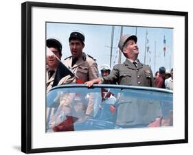 Louis de Funès, Guy Grosso and Michel Modo: Le Gendarme de Saint-Tropez, 1964-Marcel Dole-Framed Photographic Print