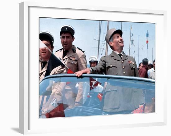 Louis de Funès, Guy Grosso and Michel Modo: Le Gendarme de Saint-Tropez, 1964-Marcel Dole-Framed Photographic Print