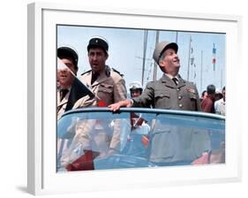 Louis de Funès, Guy Grosso and Michel Modo: Le Gendarme de Saint-Tropez, 1964-Marcel Dole-Framed Photographic Print