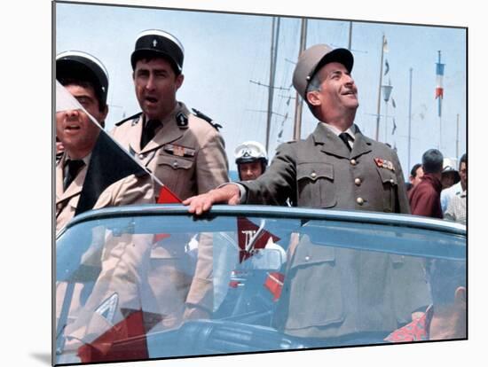 Louis de Funès, Guy Grosso and Michel Modo: Le Gendarme de Saint-Tropez, 1964-Marcel Dole-Mounted Photographic Print