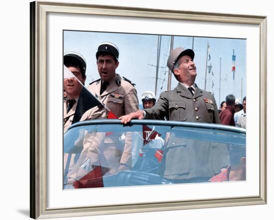 Louis de Funès, Guy Grosso and Michel Modo: Le Gendarme de Saint-Tropez, 1964-Marcel Dole-Framed Photographic Print