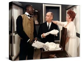 Louis de Funès, Ibrahim Seck and Lyne Chardonnet: Le Tatoué, 1968-Marcel Dole-Stretched Canvas