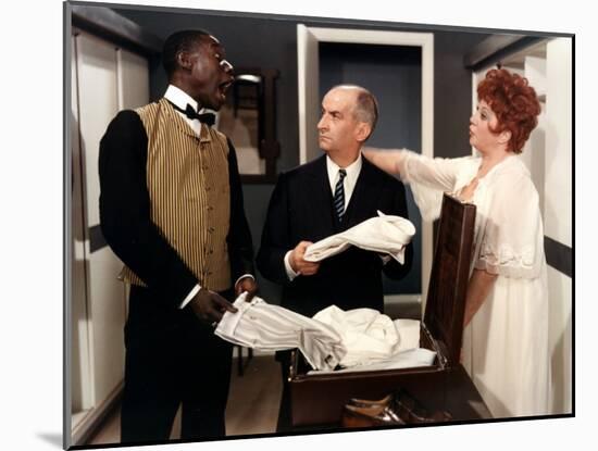 Louis de Funès, Ibrahim Seck and Lyne Chardonnet: Le Tatoué, 1968-Marcel Dole-Mounted Photographic Print