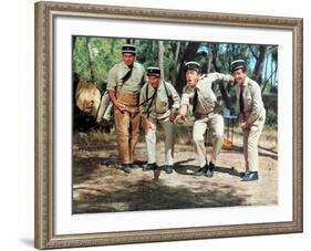 Louis de Funès, Michel Galabru, Jean Lefevre and Christian Marin: Le Gendarme de Saint-Tropez, 1964-Marcel Dole-Framed Photographic Print