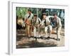 Louis de Funès, Michel Galabru, Jean Lefevre and Christian Marin: Le Gendarme de Saint-Tropez, 1964-Marcel Dole-Framed Photographic Print