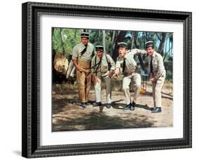 Louis de Funès, Michel Galabru, Jean Lefevre and Christian Marin: Le Gendarme de Saint-Tropez, 1964-Marcel Dole-Framed Photographic Print