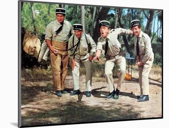 Louis de Funès, Michel Galabru, Jean Lefevre and Christian Marin: Le Gendarme de Saint-Tropez, 1964-Marcel Dole-Mounted Photographic Print