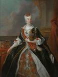 Portrait of Maria Josepha, Queen of Poland, Standing Three-Quarter Length-Louis de Silvestre-Giclee Print