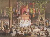 Commander Lagree Receiving the Chief of the Monks at Stung Treng, Cambodia, 1868-Louis Delaporte-Framed Giclee Print