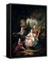 Louis Du Bouchet Marquis de Sourches and His Family, 1750-Francois Hubert Drouais-Framed Stretched Canvas